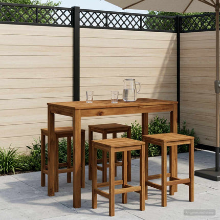 Have Bar Bord Naturfarvet 108,5 x 55 x 105 cm Massivt Akacietræ