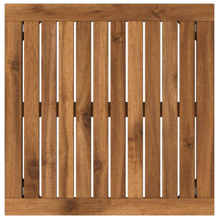 Sofabord Natur og hvid 50 x 48,5 x 36 cm Massivt Akacietræ