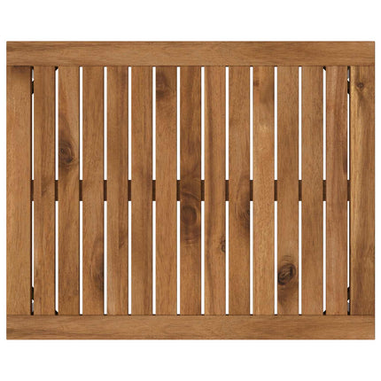 Sofabord Natur og hvid 49 x 60,5 x 36 cm Massivt Akacietræ