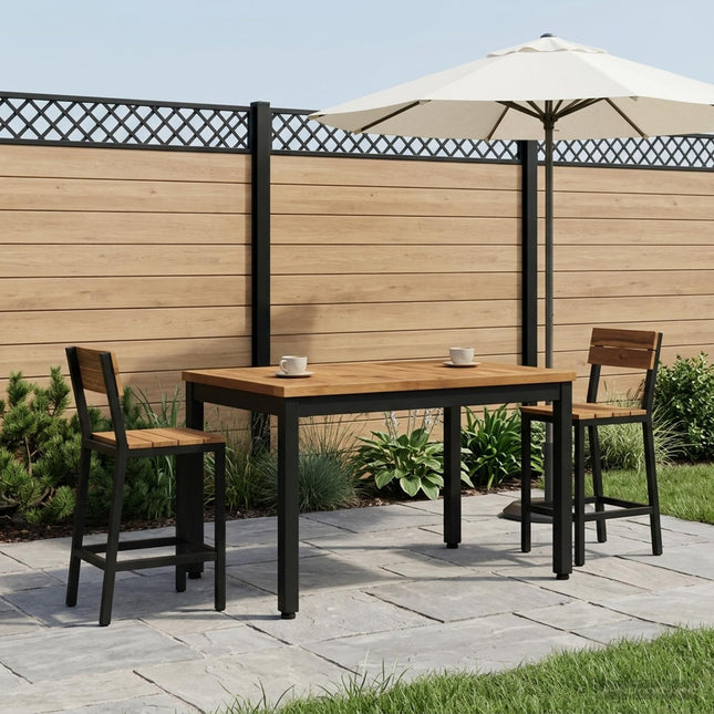 Sofabord Naturfarvet og sort 49 x 68,5 x 36 cm