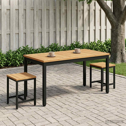Sofabord Naturfarvet og sort 50 x 100,5 x 45 cm