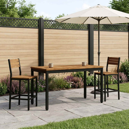 Sofabord Naturfarvet og sort 50 x 100,5 x 45 cm