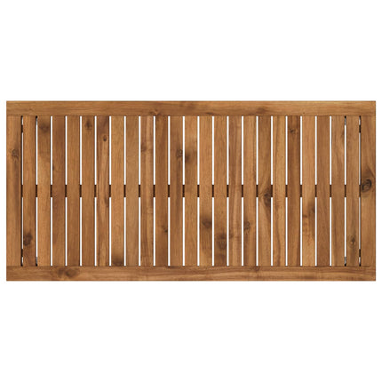 Sofabord Natur og hvid 50 x 100,5 x 45 cm Massivt Akacietræ