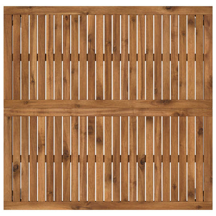 Sofabord Natur og hvid 100 x 100,5 x 45 cm Massivt Akacietræ