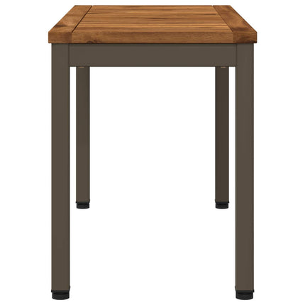 Havebænk 80,5 x 35 x 45 cm Massivt Akacietræ Naturlig og Kaffe