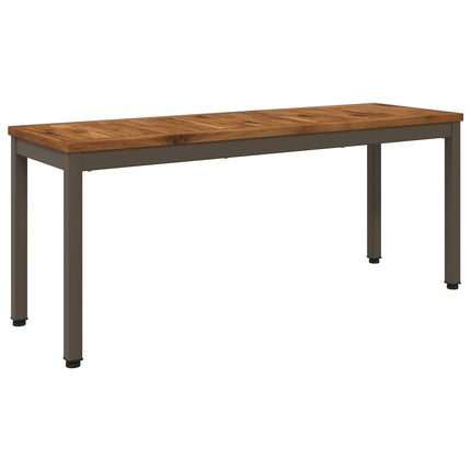 Havebænk 108,5 x 35 x 45 cm Massivt Akacietræ Naturlig og Kaffe