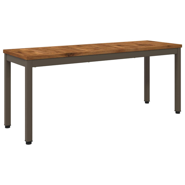 Havebænk 108,5 x 35 x 45 cm Massivt Akacietræ Naturlig og Kaffe
