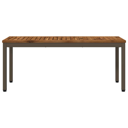 Havebænk 108,5 x 35 x 45 cm Massivt Akacietræ Naturlig og Kaffe