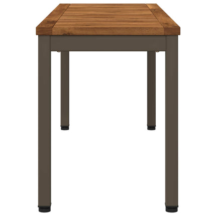 Havebænk 108,5 x 35 x 45 cm Massivt Akacietræ Naturlig og Kaffe