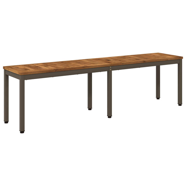 Havebænk 161 x 35 x 45 cm Massivt Akacietræ Naturlig og Kaffe
