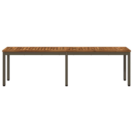 Havebænk 161 x 35 x 45 cm Massivt Akacietræ Naturlig og Kaffe
