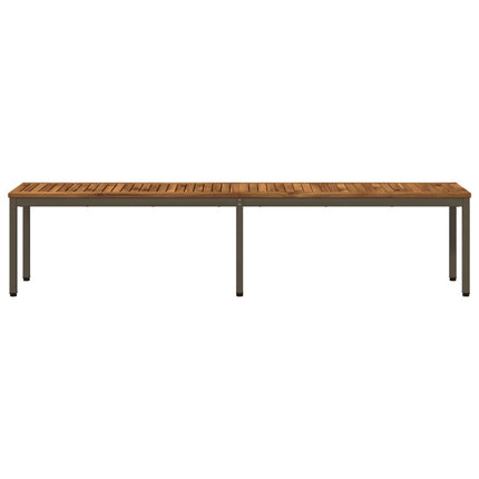 Havebænk 201 x 35 x 45 cm Massivt Akacietræ Naturlig og Kaffe
