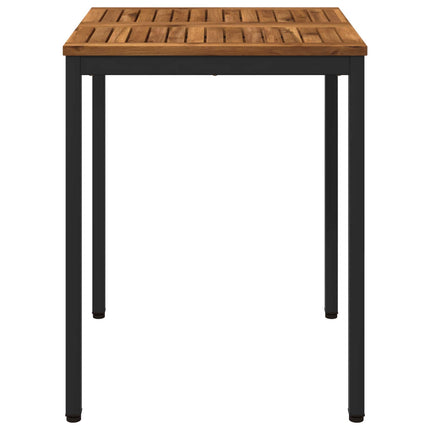 Havemiddagstabel Naturfarvet og sort 60 x 60,5 x 75 cm