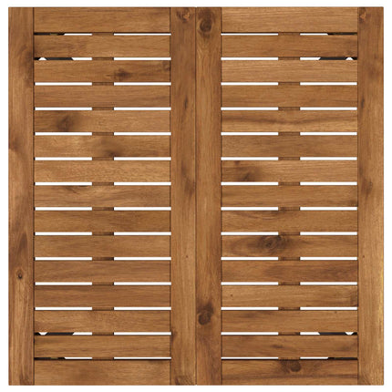 Havemiddagstabel Naturfarvet og sort 60 x 60,5 x 75 cm