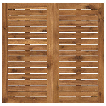 Havemiddagstabel Naturfarvet og sort 70 x 68,5 x 75 cm