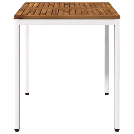 Havemiddagstabel Natur og hvid 70 x 68,5 x 75 cm