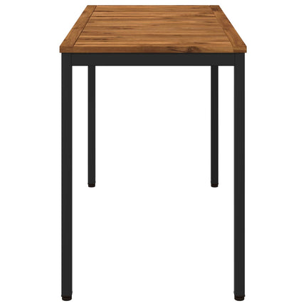 Havemiddagstabel Naturfarvet og sort 108,5 x 55 x 75 cm