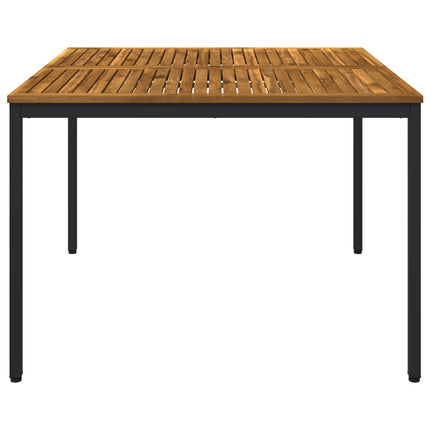 Havemiddagstabel Naturfarvet og sort 110 x 108,5 x 75 cm