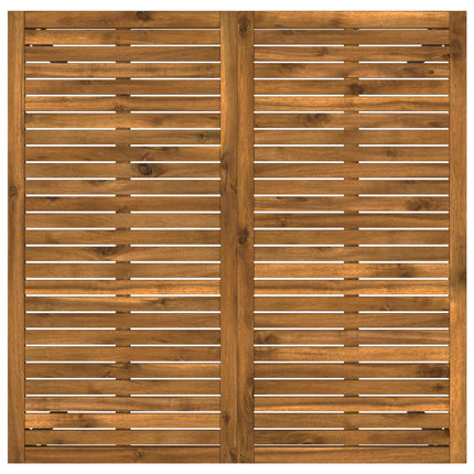 Havemiddagstabel Naturfarvet og sort 110 x 108,5 x 75 cm