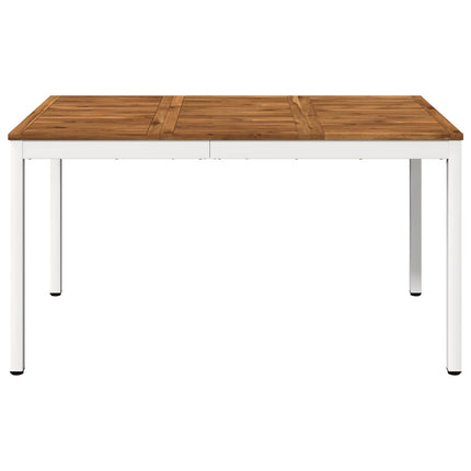Havemiddagstabel Natur og hvid 141 x 80,5 x 75 cm