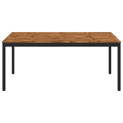 Havemiddagstabel Naturfarvet og sort 147 x 88,5 x 75 cm