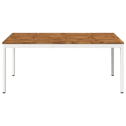 Havemiddagstabel Natur og hvid 147 x 88,5 x 75 cm