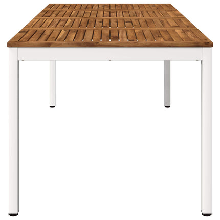 Havemiddagstabel Natur og hvid 147 x 88,5 x 75 cm