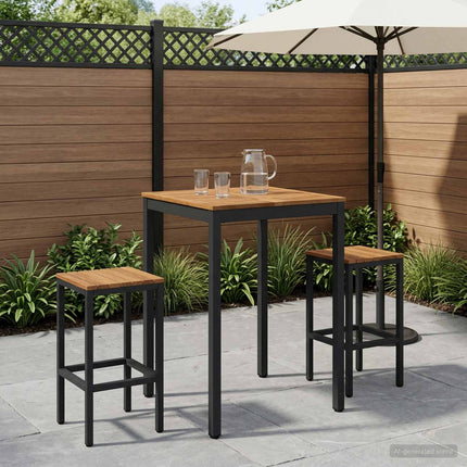 Have Bar Bord NAARDEN Naturfarvet og sort 70 x 68,5 x 105 cm