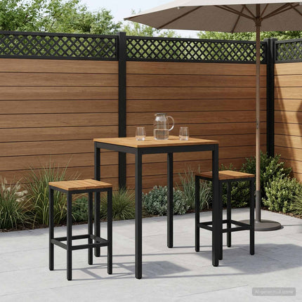 Have Bar Bord NAARDEN Naturfarvet og sort 80 x 80,5 x 105 cm