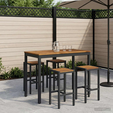 Have Bar Bord NAARDEN Naturfarvet og sort 108,5 x 55 x 105 cm