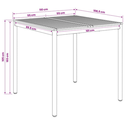 Have Bar Bord Natur og hvid 110 x 108,5 x 105 cm