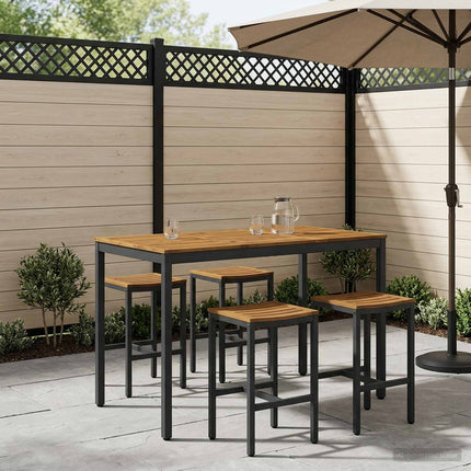 Have Bar Bord Naturfarvet og sort 141 x 80,5 x 105 cm