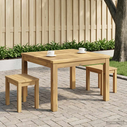 Sofabord Hvid 60 x 60,5 x 36 cm Massivt Akacietræ
