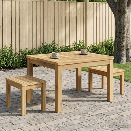 Sofabord Hvid 50 x 60,5 x 36 cm Massivt Akacietræ
