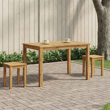 Sofabord Hvid 50 x 100,5 x 45 cm Massivt Akacietræ