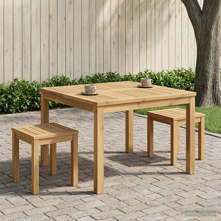 Sofabord Hvid 80 x 80,5 x 45 cm Massivt Akacietræ