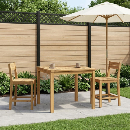 Sofabord Hvid 80 x 80,5 x 45 cm Massivt Akacietræ