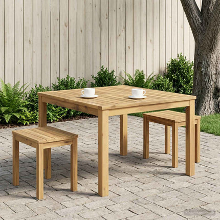 Sofabord Hvid 100 x 100,5 x 45 cm Massivt Akacietræ