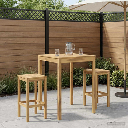 Have Bar Bord Hvid 80 x 80,5 x 105 cm Massivt Akacietræ