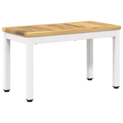 Sofabord Hvid 60,5 x 30 x 36 cm Massivt Akacietræ