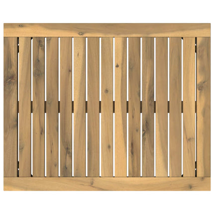 Sofabord Hvid og sort 50 x 60,5 x 36 cm Massivt Akacietræ