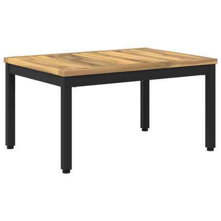 Sofabord Hvid og sort 49 x 68,5 x 36 cm Massivt Akacietræ