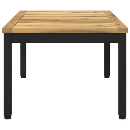 Sofabord Hvid og sort 49 x 68,5 x 36 cm Massivt Akacietræ
