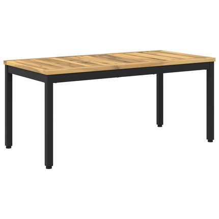 Sofabord Hvid og sort 50 x 100,5 x 45 cm Massivt Akacietræ