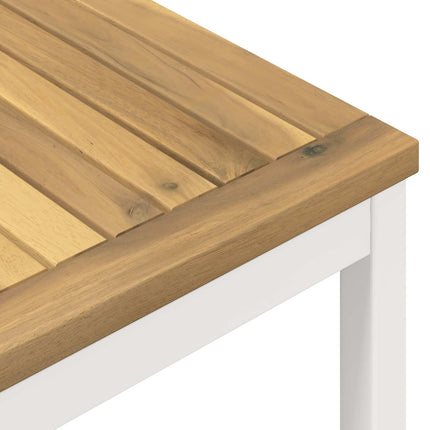 Sofabord Hvid 50 x 100,5 x 45 cm Massivt Akacietræ