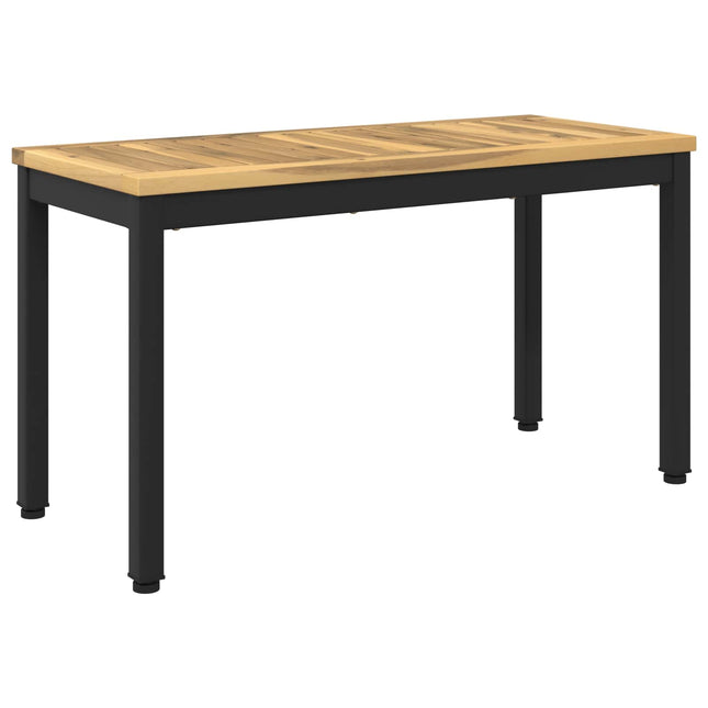 Havebænk 80,5 x 35 x 45 cm Massivt Akacietræ Hvid og sort