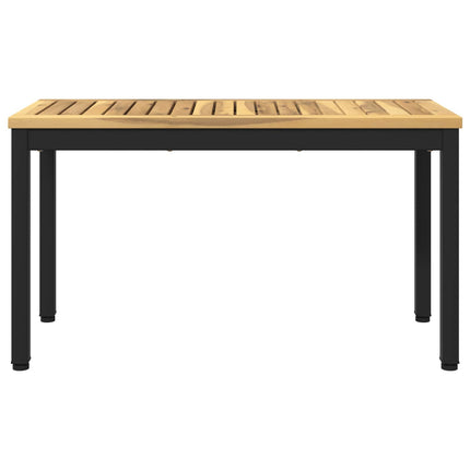 Havebænk 80,5 x 35 x 45 cm Massivt Akacietræ Hvid og sort