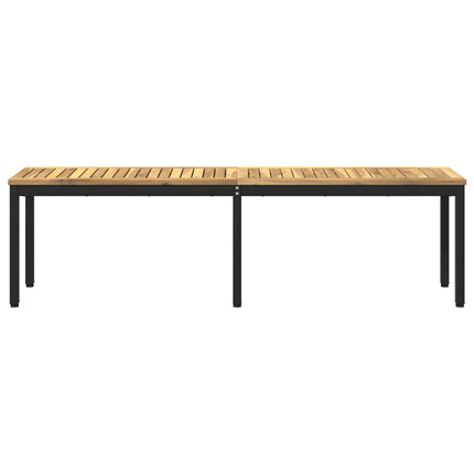Havebænk 161 x 35 x 45 cm Massivt Akacietræ Hvid og sort