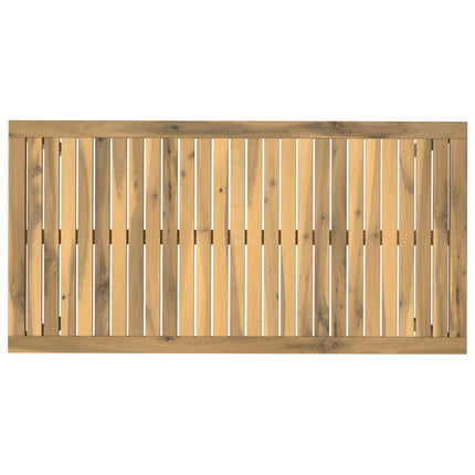 Havemiddagstabel Hvid 108,5 x 55 x 75 cm Massivt Akacietræ
