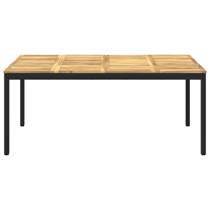 Havemiddagstabel Hvid og sort 180 x 88,5 x 75 cm